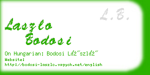 laszlo bodosi business card